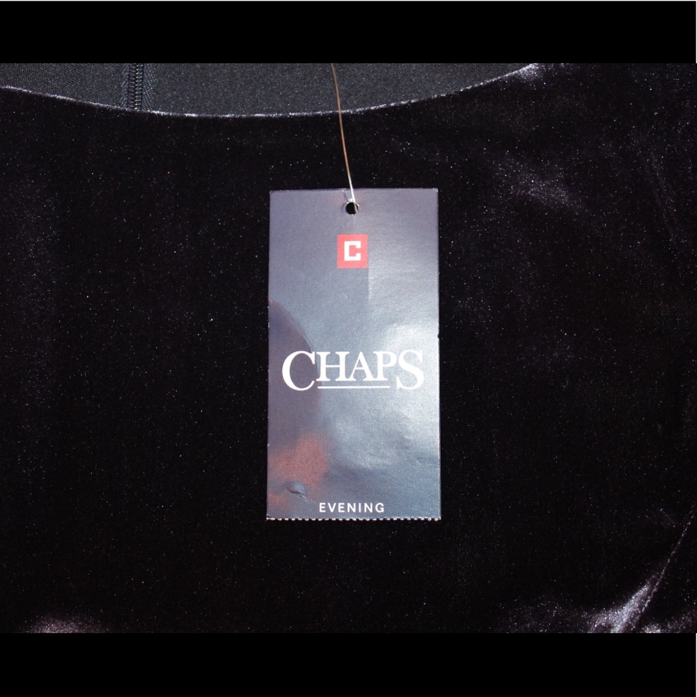 Chaps velvet and satin cocktail dress (NWT) - Picture 11 of 13
